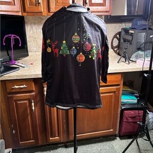 Festive Black Holiday Sweater